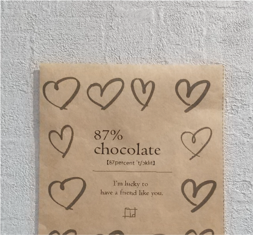 チョコレートのパッケージ拡大